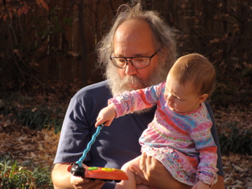 Neil with great-niece Eden 2008